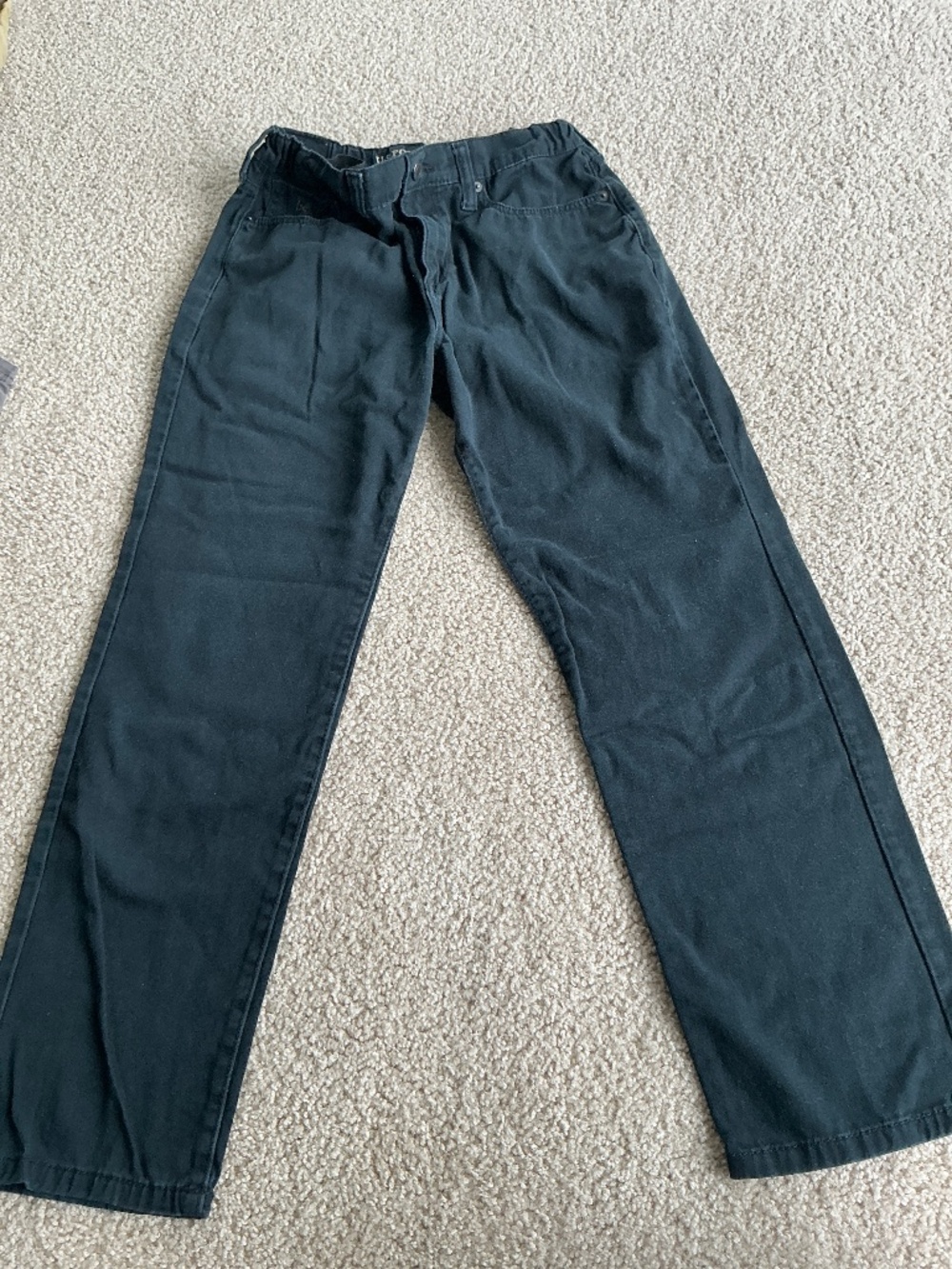 U.S. Polo Assn Boys Size 14 Black Pants Adjustable Waist School Uniform